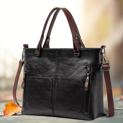 Elegante klassische Lederschultertasche