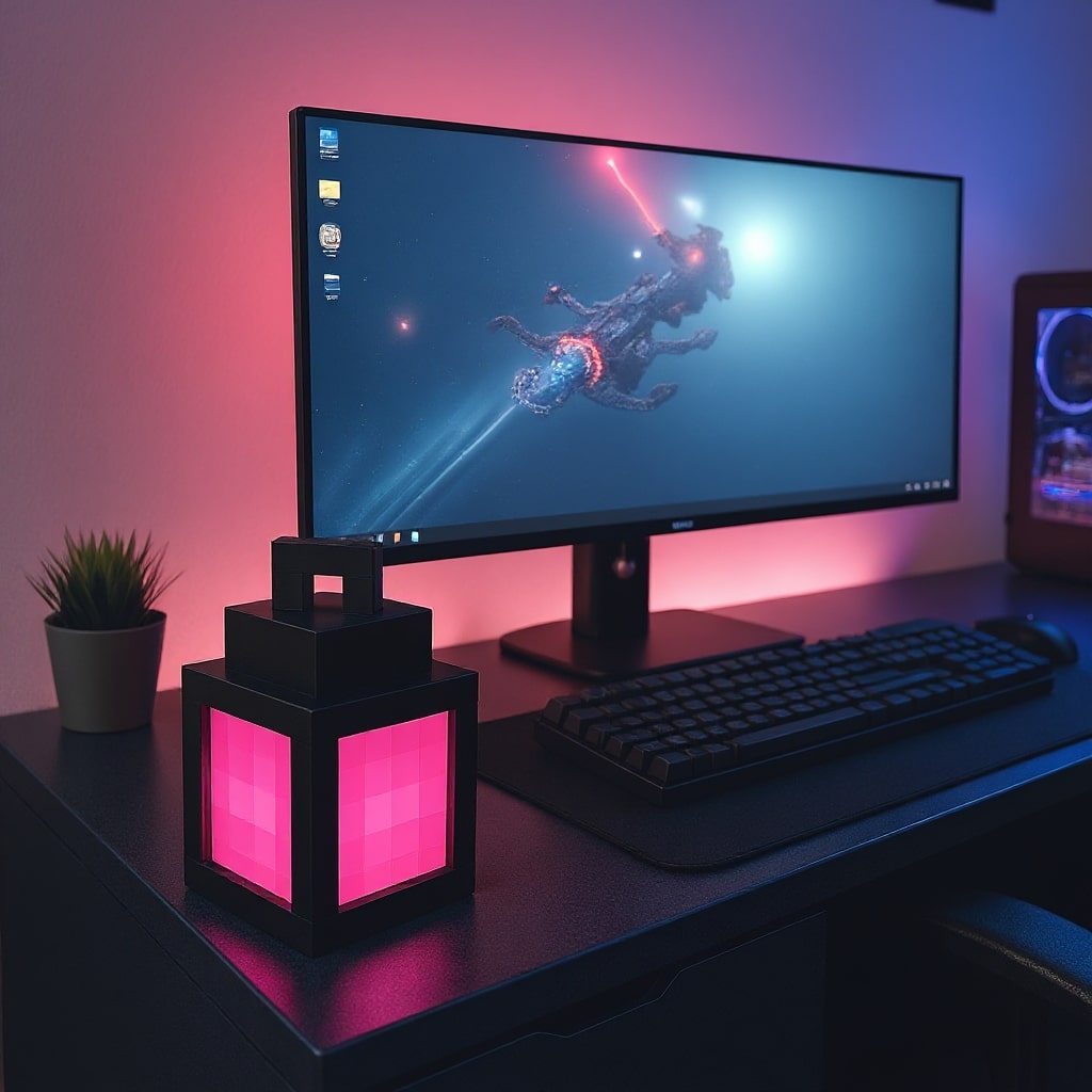 Pixel Block LED Table Lamp – Wireless Night Light | PixelLicht