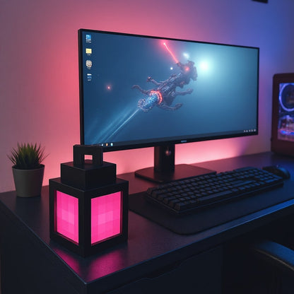 Pixel Block LED Table Lamp – Wireless Night Light | PixelLicht