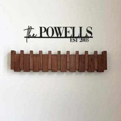 Durable Wooden Wall Coat Rack with Musical Design