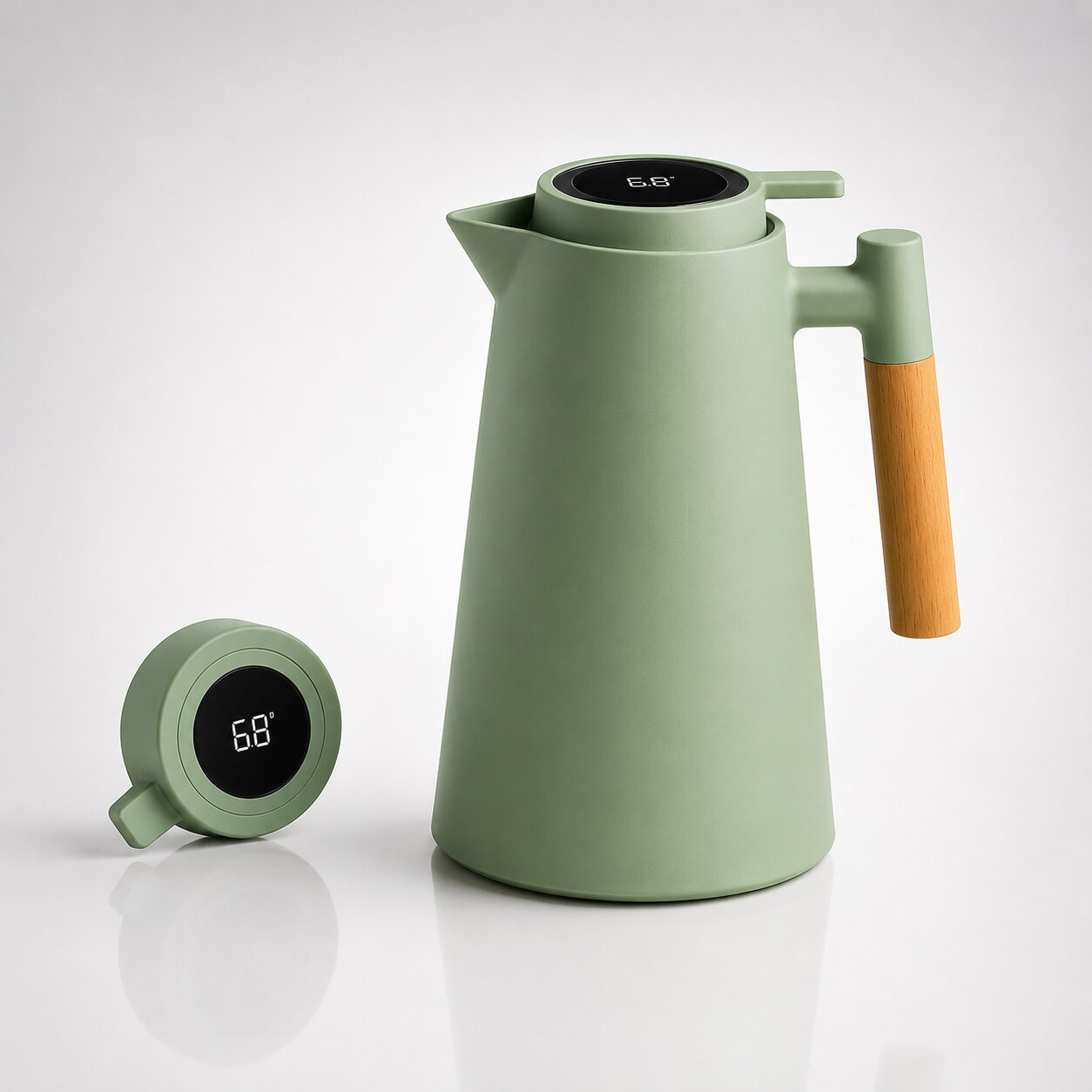Thermos Flask with Temperature Display – 1L Insulated Bottle | Heatina