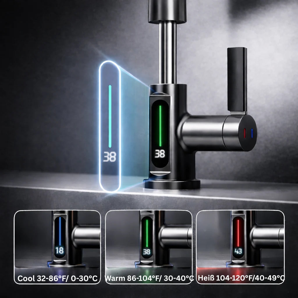 Pull-Out Kitchen Faucet – 5 Spray Modes Retractable Tap | FlexiHahn