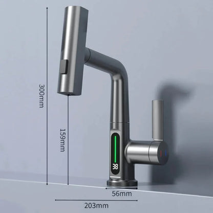 Pull-Out Kitchen Faucet – 5 Spray Modes Retractable Tap | FlexiHahn