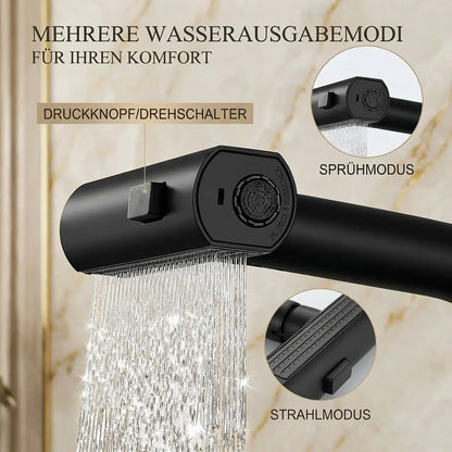 Pull-Out Kitchen Faucet – 5 Spray Modes Retractable Tap | FlexiHahn