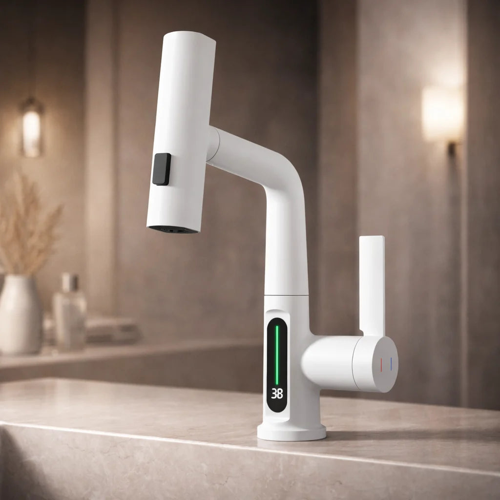 Pull-Out Kitchen Faucet – 5 Spray Modes Retractable Tap | FlexiHahn