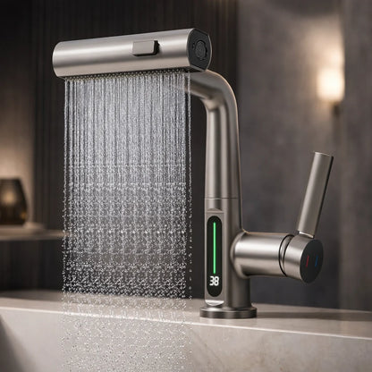 Pull-Out Kitchen Faucet – 5 Spray Modes Retractable Tap | FlexiHahn