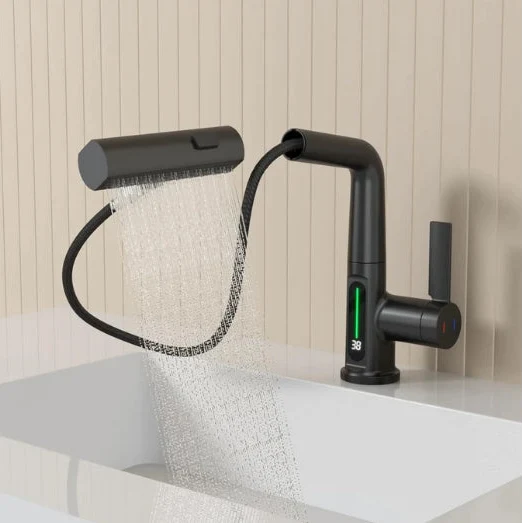 Pull-Out Kitchen Faucet – 5 Spray Modes Retractable Tap | FlexiHahn