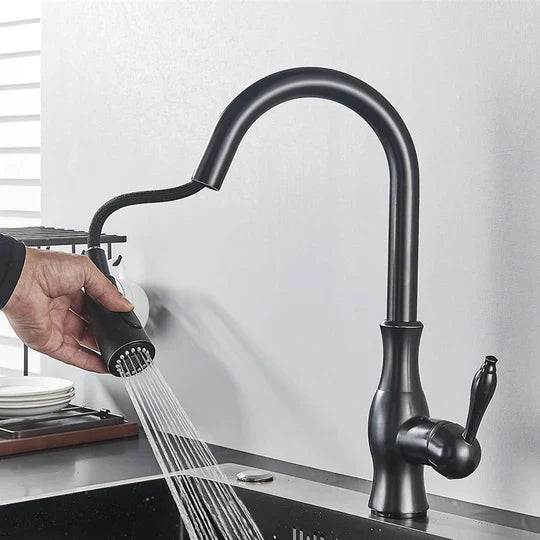 Pull-Out Kitchen Faucet – Retractable Sink Tap | AquaKraft