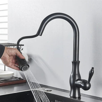 Pull-Out Kitchen Faucet – Retractable Sink Tap | AquaKraft