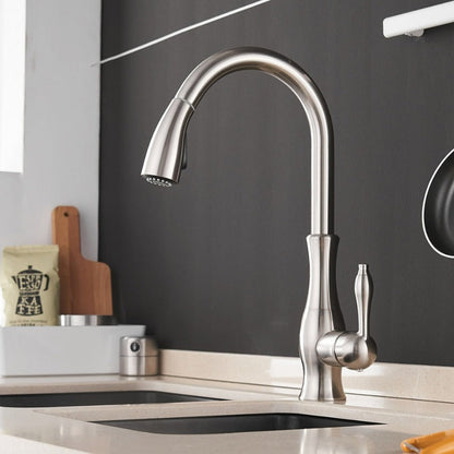 Pull-Out Kitchen Faucet – Retractable Sink Tap | AquaKraft