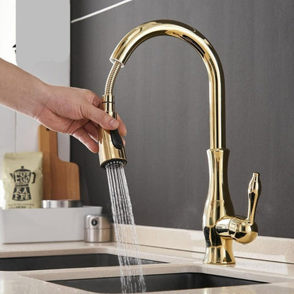 Pull-Out Kitchen Faucet – Retractable Sink Tap | AquaKraft